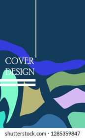 Vector of modern abstract background, watercolor, brochure cover design
