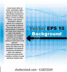 Vector modern abstract brochure design with arrow and place for text