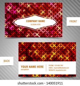 Vector modern abstract business-card set.