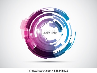 Vector of modern abstract circle element and background