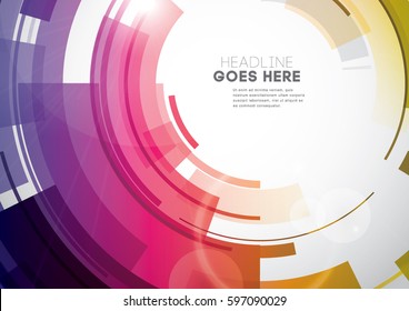 Vector of modern abstract circle element and background