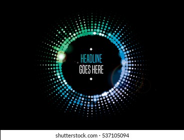 Vector of modern abstract circle halftone