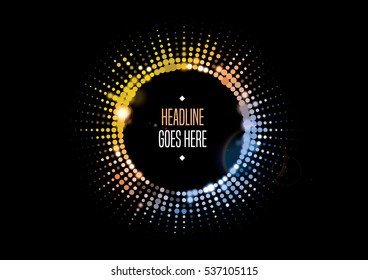 Vector of modern abstract circle halftone