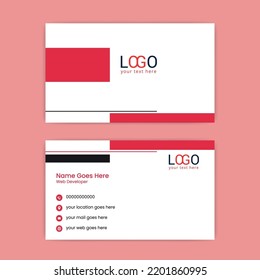 Vector modern abstract clean and simple business card template, Horizontal name card, Stylish stationery design and visiting card, Creative and professional business card design.