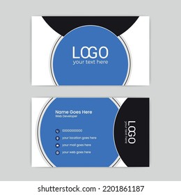 Vector modern abstract clean and simple business card template, Horizontal name card, Stylish stationery design and visiting card, Creative and professional business card design.