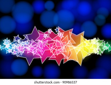 Vector modern abstract colorful starry background - party style