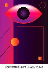 Vector of modern abstract eye cover design background
