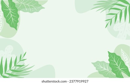 Vector modern abstract floral art vector leaves background.