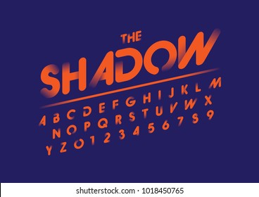 Vector of modern abstract font and alphabet