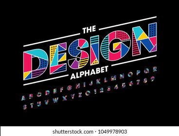 Vector de letra y alfabeto abstractos modernos