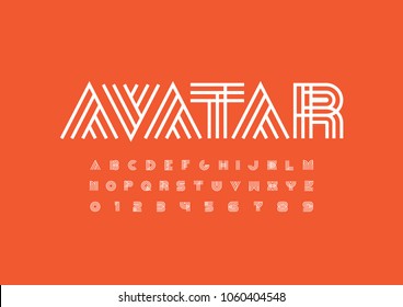 Vector Of Modern Abstract Font And Alphabet