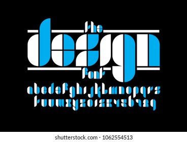 Vector del tipo de letra y alfabeto abstracto moderno