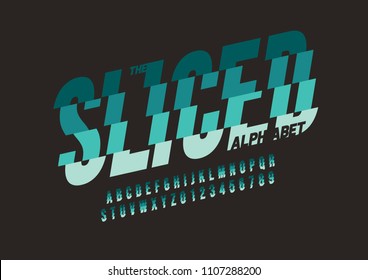 Vector of modern abstract font and alphabet