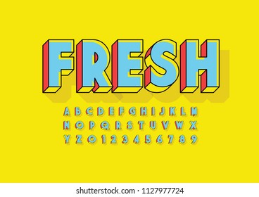 Vector del tipo de letra y alfabeto abstracto moderno