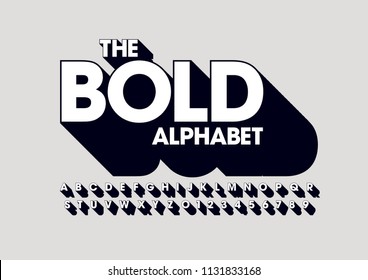 Vector of modern abstract font and alphabet