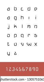 Vector of modern abstract font and alphabet