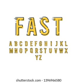 Vector of modern abstract font and alphabet