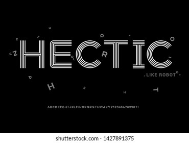 Vector of modern abstract font and alphabet - Vector