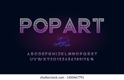 Vector of modern abstract font and alphabet. Geometric technology font. Modern futuristic design letters and numbers. Vector font for logo.