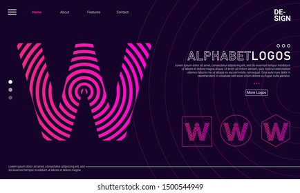 Vector of modern abstract font and alphabet logo. Monogram initials perfectly for business, greeting card, logo, poster and other.
