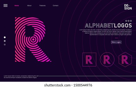 Vector of modern abstract font and alphabet logo. Monogram initials perfectly for business, greeting card, logo, poster and other.