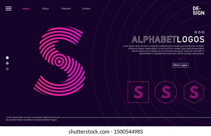 Vector of modern abstract font and alphabet logo. Monogram initials perfectly for business, greeting card, logo, poster and other.