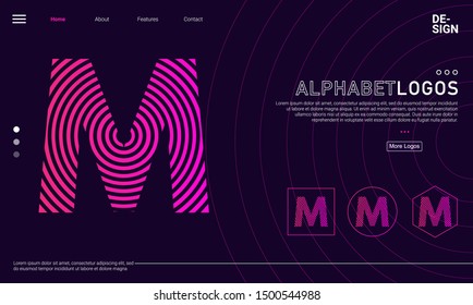 Vector of modern abstract font and alphabet logo. Monogram initials perfectly for business, greeting card, logo, poster and other.