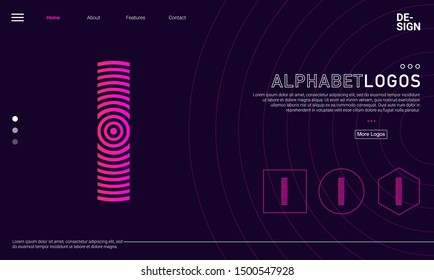 Vector of modern abstract font and alphabet logo. Monogram initials perfectly for business, greeting card, logo, poster and other.