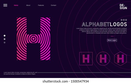 Vector of modern abstract font and alphabet logo. Monogram initials perfectly for business, greeting card, logo, poster and other.