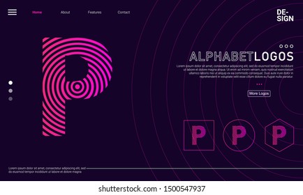 Vector of modern abstract font and alphabet logo. Monogram initials perfectly for business, greeting card, logo, poster and other.