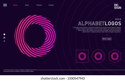 Vector of modern abstract font and alphabet logo. Monogram initials perfectly for business, greeting card, logo, poster and other.