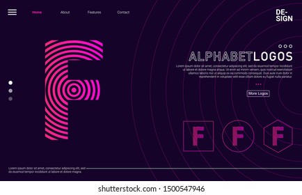 Vector of modern abstract font and alphabet logo. Monogram initials perfectly for business, greeting card, logo, poster and other.