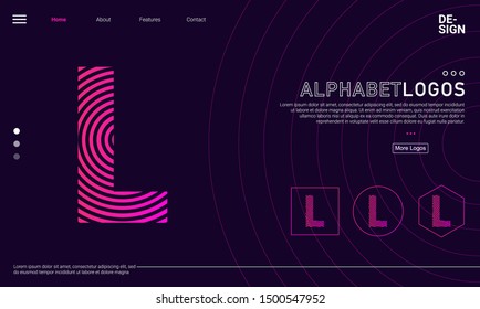 Vector of modern abstract font and alphabet logo. Monogram initials perfectly for business, greeting card, logo, poster and other.