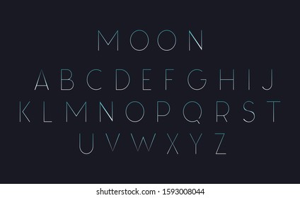 Vector of modern abstract font and alphabet. Classic Lettering Minimal Fashion Designs.