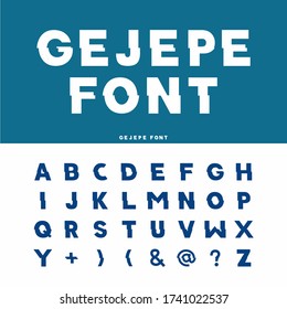 Vector of modern abstract font and alphabet 