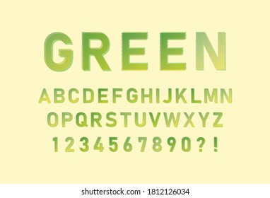 Vector de letra y alfabeto abstracto moderno. Ilustración del vector de símbolo de la letra verde.