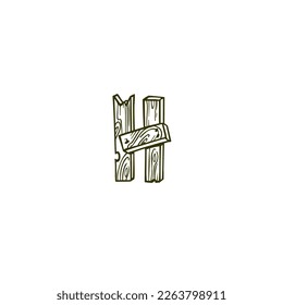 Vector de letra y alfabeto abstracto moderno.