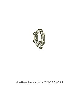 Vector of modern abstract font and alphabet.