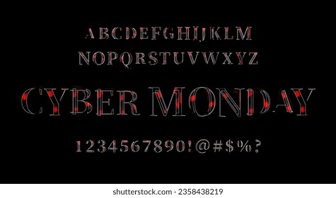 Vector of modern abstract font and alphabet. Geometric technology font. Modern futuristic design letters and numbers. Vector font for logo.