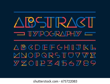 Vector de letra y alfabeto abstractos modernos