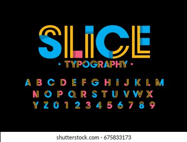 Vector de letra y alfabeto abstractos modernos
