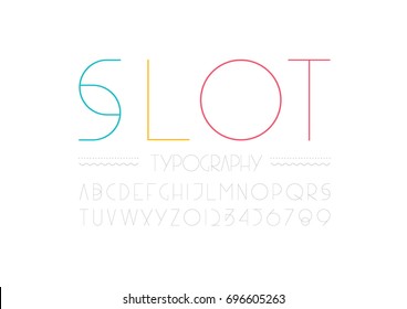 Vector of modern abstract font and alphabet