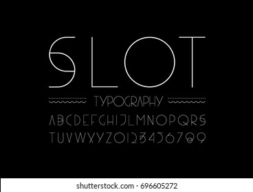 Vector of modern abstract font and alphabet