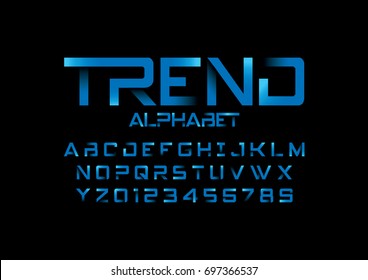 Vector Of Modern Abstract Font And Alphabet