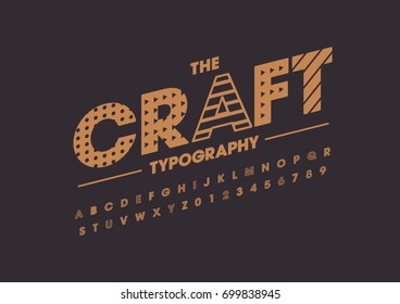 Vektorgrafik moderner abstrakter Schrift und Alphabet