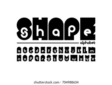 Vector del tipo de letra y alfabeto abstracto moderno