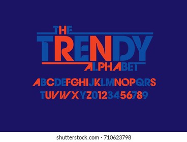 Vector del tipo de letra y alfabeto abstracto moderno