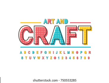 Vector of modern abstract font and alphabet