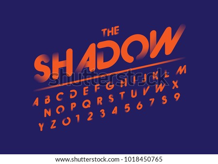 Vector of modern abstract font and alphabet