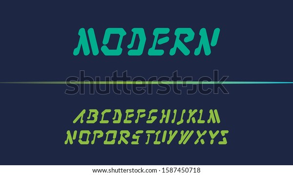 Vector Modern Abstract Font Alphabet Stock Vector (Royalty Free ...